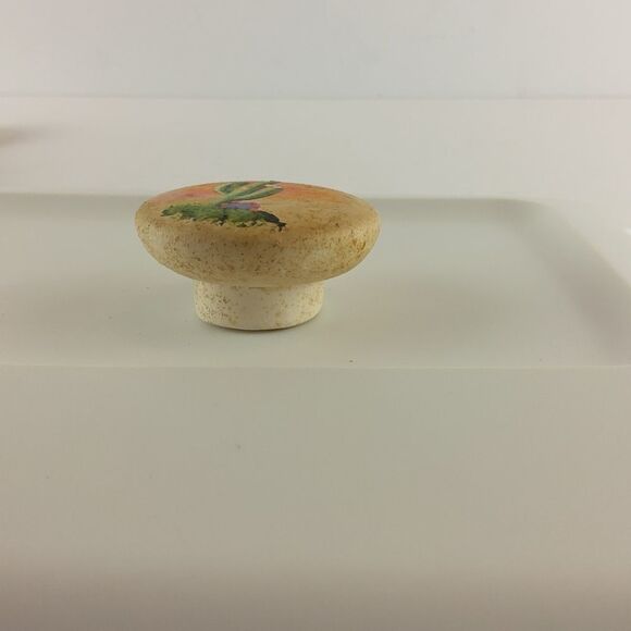 10 Southwestern clay hand-painted cabinet pulls - Picture 10 of 16